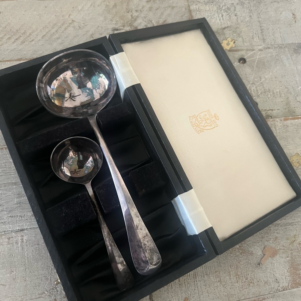 Sterling-Style Silver Serving Ladles - Set of 2